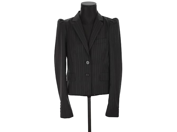 Gucci Chaqueta de traje de seda Negro  ref.1246099