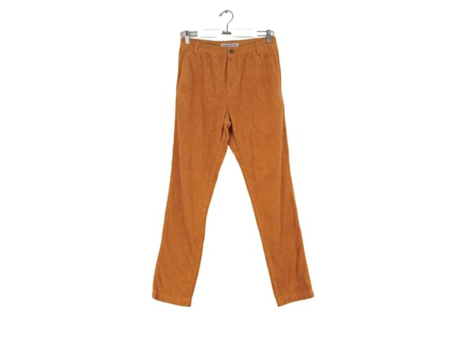 Autre Marque Straight pants in cotton Yellow  ref.1246110