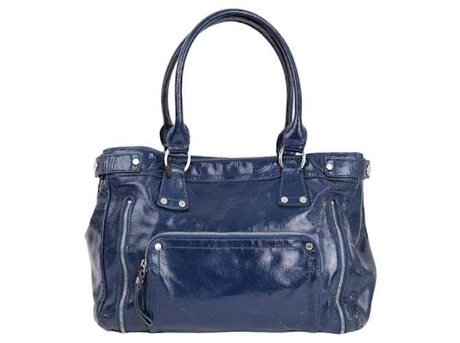 Longchamp Bolso de cuero Azul  ref.1246121