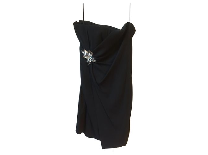 DSQUARED2 Kleider T.International S Viskose Schwarz