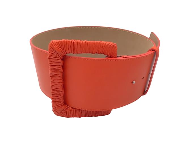 Autre Marque Carolina Herrera Orange Wide Leather Belt  ref.1246206