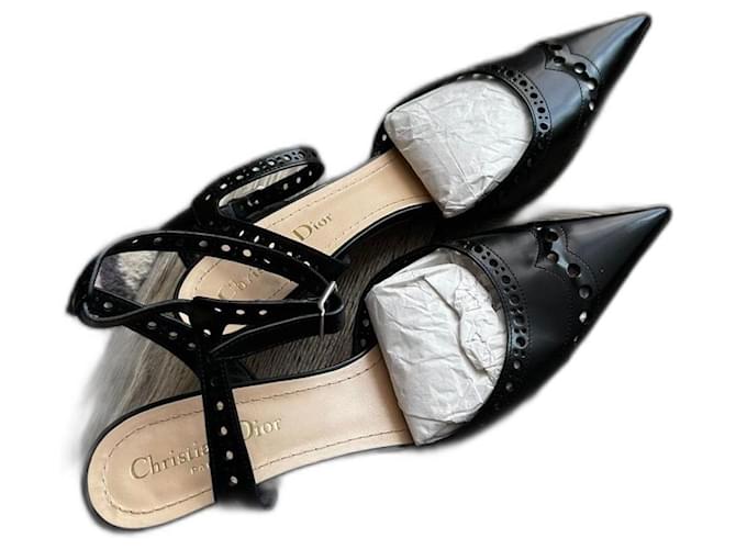 Christian Dior Heels Black Leather  ref.1246290