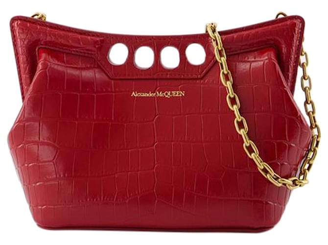 Peak Bag - Alexander McQueen - Synthetic Leather - Burgundy Red Dark red Leatherette  ref.1246324