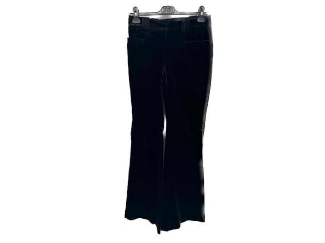 GUCCI  Trousers T.it 40 cotton Black  ref.1246328