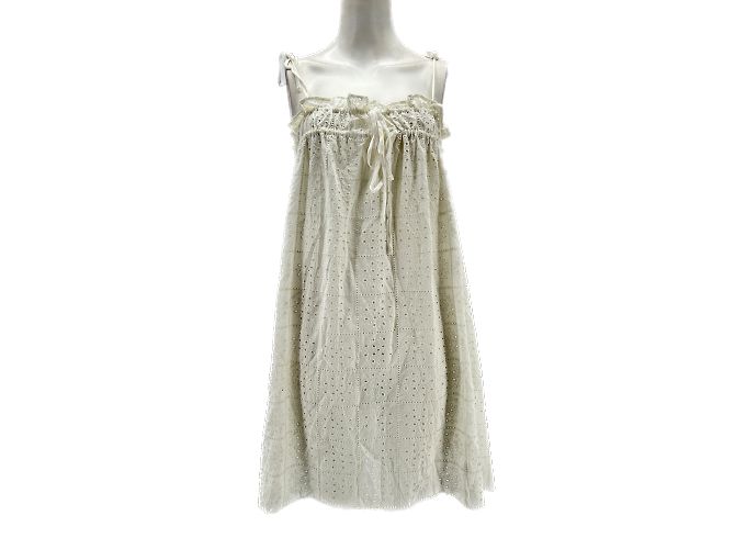 Vestido Ganni T.FR 34 Algodón Blanco