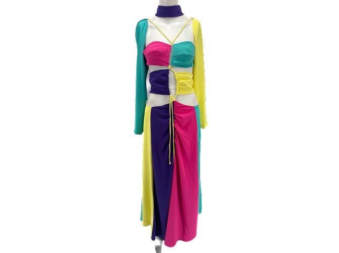 Autre Marque Siedrés Kleid T.FR 38 Polyester Mehrfarben