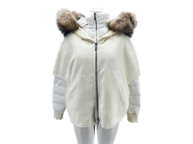 Abrigos MOORER T.IT 42 Poliéster Blanco
