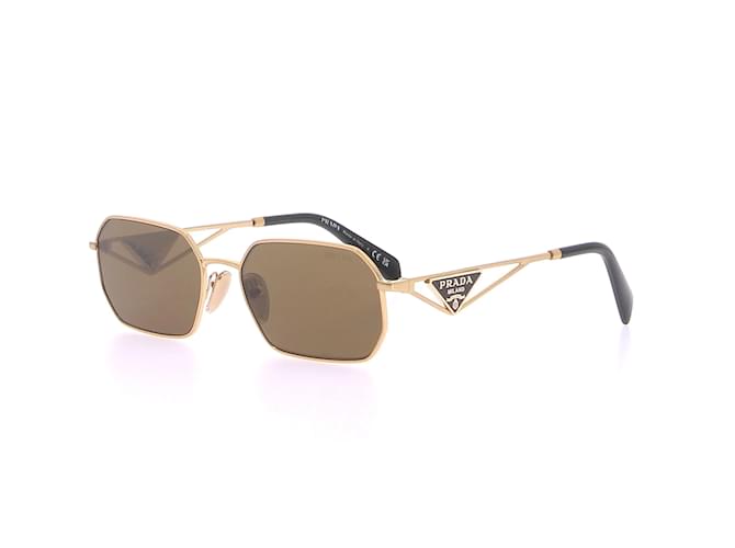 Óculos de sol PRADA T.  plástico Dourado  ref.1246396