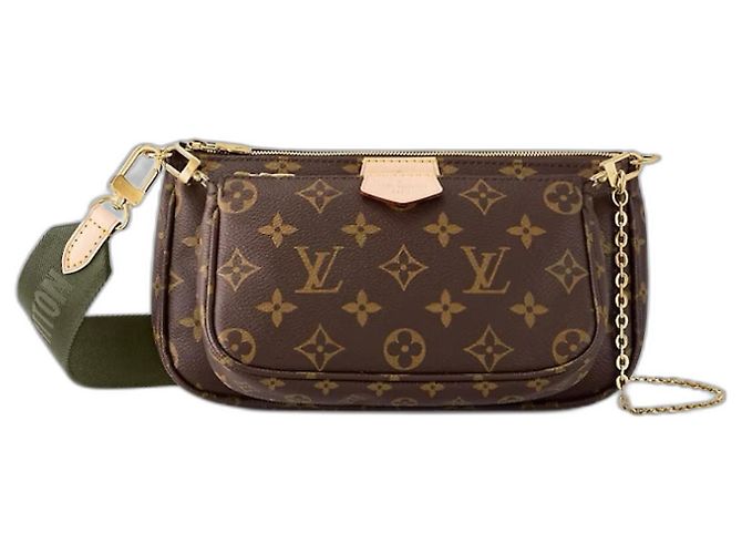 Louis Vuitton LV Multi pochette em lona Marrom