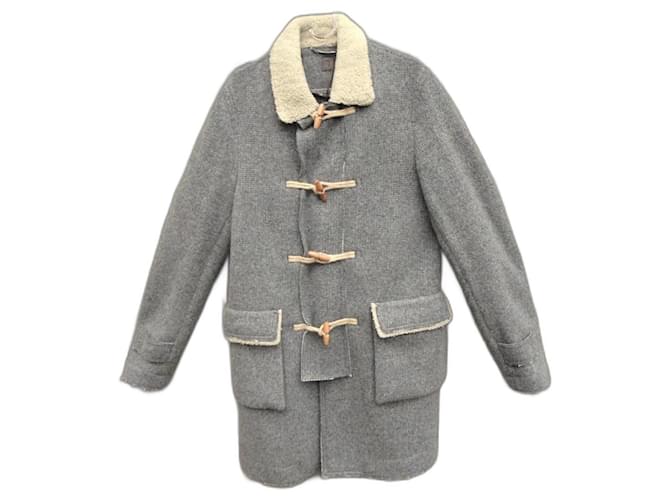duffle-coat Trussardi taille 48 Laine Gris  ref.1247031