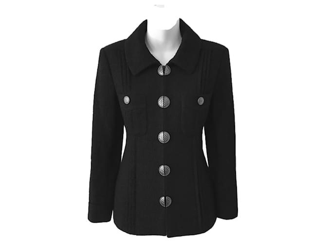 Chanel Nueva chaqueta de tweed negra de París / Cuba. Negro  ref.1247034