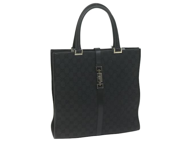 GUCCI Jackie GG Canvas Hand Bag Black 002 1064 1669 auth 65997  ref.1247055
