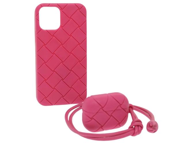 Autre Marque BOTTEGAVENETA airrpods iPhone Case Rubber Pink Auth bs11858  ref.1247110