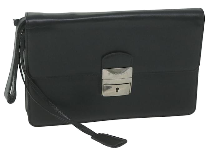 GIVENCHY Clutch Bag Leather Black Auth bs11875  ref.1247153