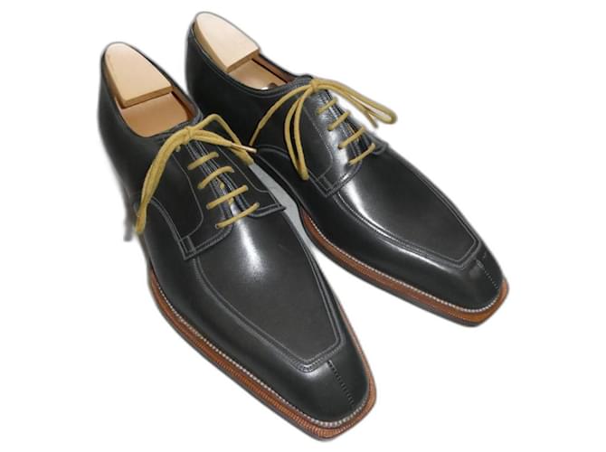 jm weston derby special order 42 42.5 new shoe tree Grey Leather  ref.1247196