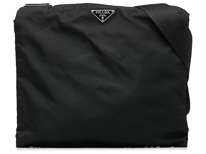 Prada Black Tessuto Crossbody Bag Nylon Cloth  ref.1142009