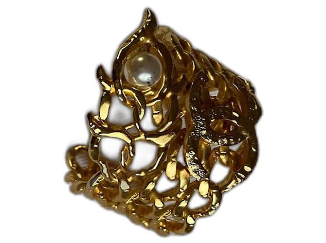 Other jewelry Baroque Chanel cuff Golden Steel  ref.1193159