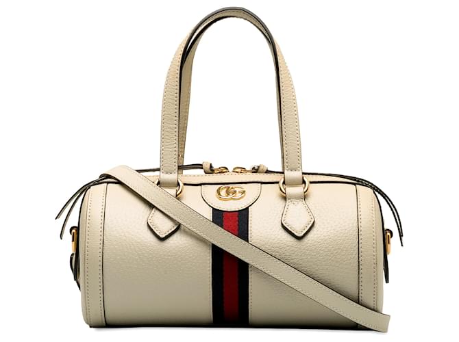 Gucci White Leather Ophidia Satchel Pony-style calfskin  ref.1238684