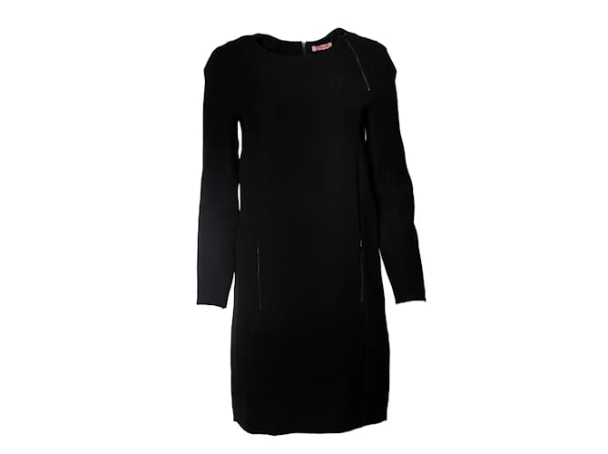 Cacharel, Black dress with zippers Polyester  ref.1246256