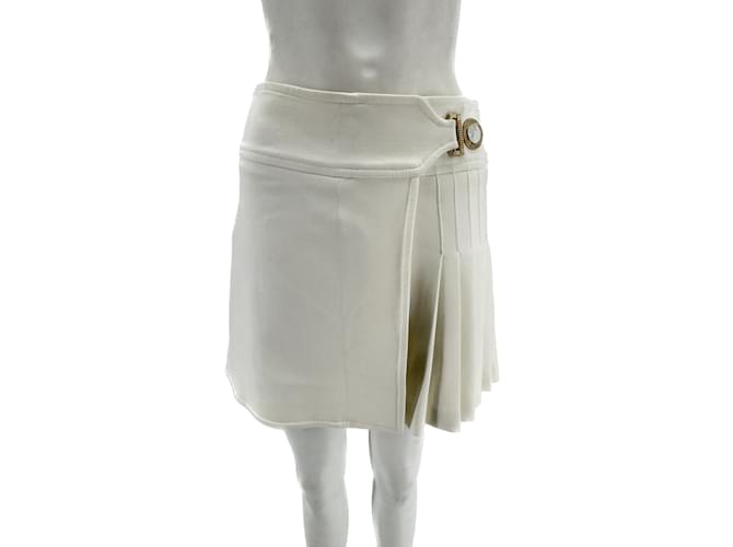 VERSACE  Skirts T.fr 38 polyester White  ref.1246457