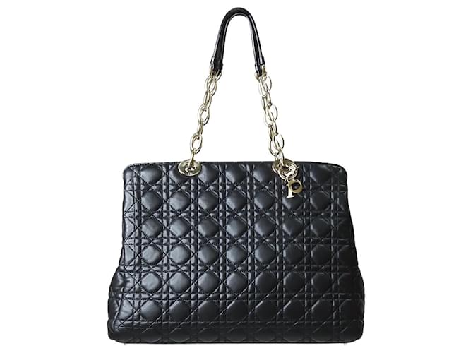 Christian Dior Black Lady Dior leather shoulder bag  ref.1246598