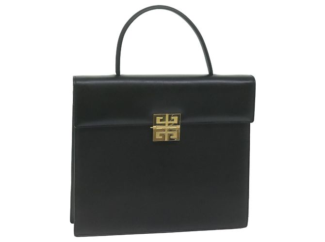 GIVENCHY Sac à Main Cuir Noir Auth am5705