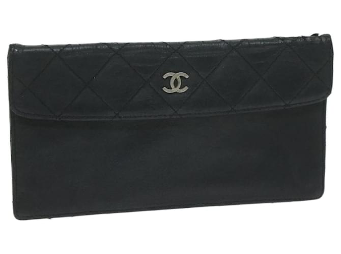 CHANEL Pouch Lamb Skin Black CC Auth bs11758  ref.1246760