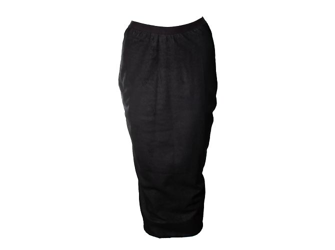 Rick Owens, saia lápis de couro preta Preto