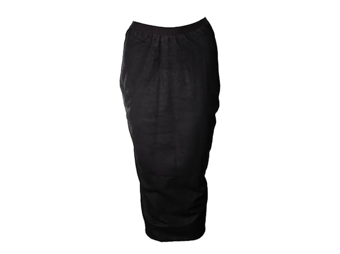 Rick Owens, leather pencil skirt in black  ref.1246783