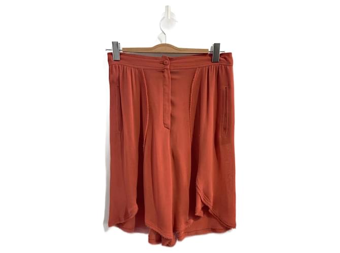 Pantalones cortos FENDI.Seda M Internacional Naranja  ref.1246810