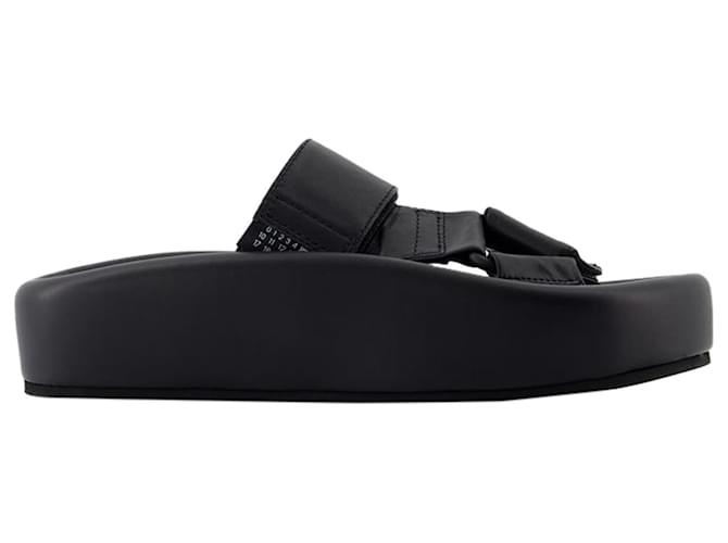 Maison Martin Margiela Sandalen - Mm6 Maison Margiela - Leder - Schwarz Kalbähnliches Kalb  ref.1246923