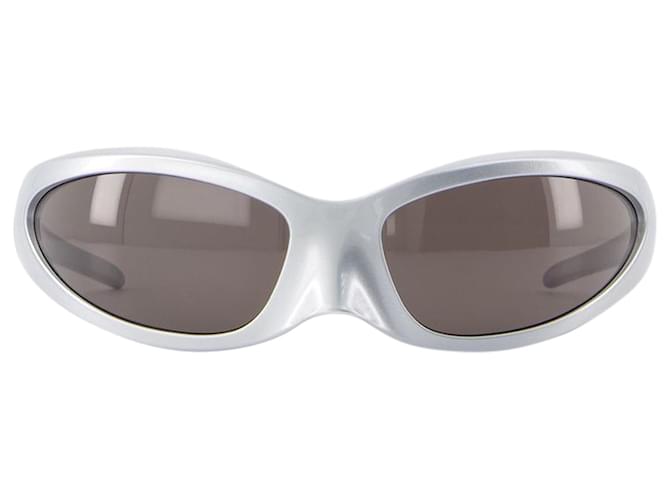 BB0251s Sunglasses - Balenciaga - Acetate - Silver Silvery Metallic Cellulose fibre  ref.1246925