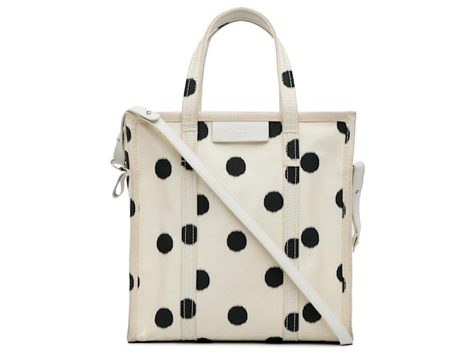 Balenciaga Petit sac à main Bazar Shopper en toile blanche Tissu  ref.1246936
