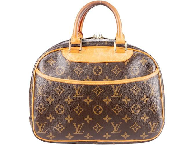 Louis Vuitton Canvas Monogram Deauville PM Handbag Brown Leather  ref.1247218