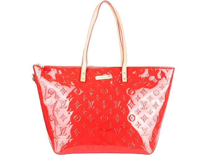 Louis Vuitton Red Vernis Monogram Bellevue GM Shopper Bag Cloth  ref.1247224