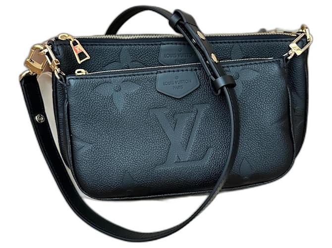 Louis Vuitton Accesorios de múltiples pochettes Negro Cuero  ref.1247286