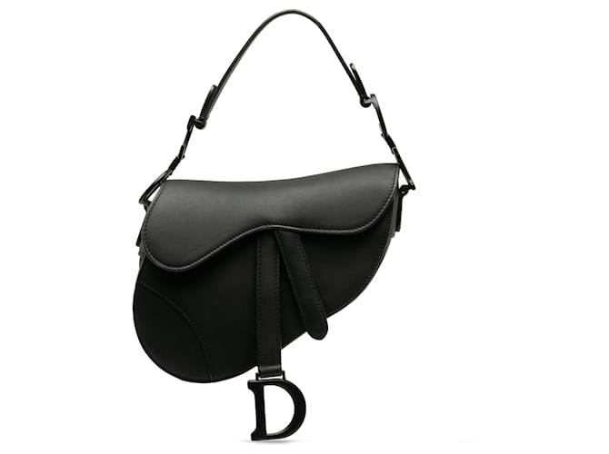 Dior Black Mini Ultra Matte Saddle Leather Pony-style calfskin  ref.1247328