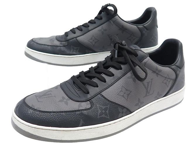 NEUE LOUIS VUITTON Sneakers RIVOLI MONOGRAM ECLIPSE SCHUHE 1BEIM8EB 43 Pumps Grau