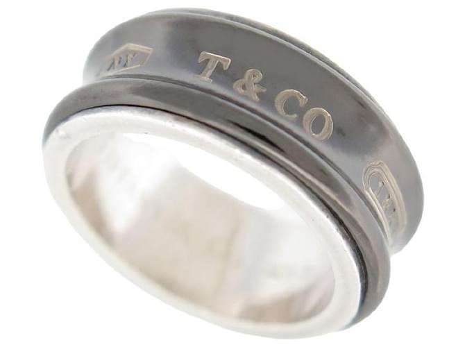 BAGUE TIFFANY & CO 1837 MIDNIGHT BAND T 53 ARGENT MASSIF 925 SILVER RING Argenté  ref.1247389