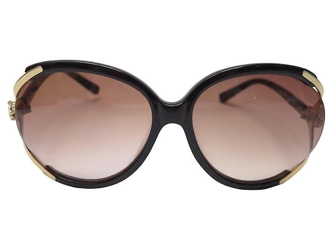 Cartier panther sunglasses T00712 BROWN BROWN SUNGLASSES EYEWEAR Plastic  ref.1247413