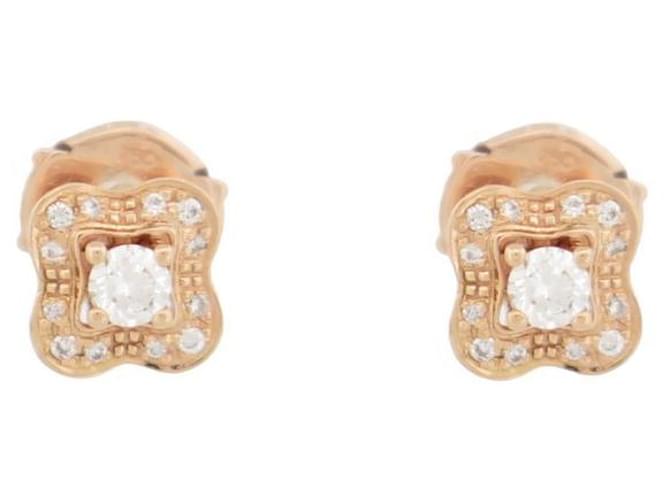 MAUBOUSSIN CHANCE OF LOVE ROSE GOLD EARRINGS 18k diamonds 0.25 ct Golden Pink gold  ref.1247418