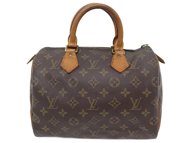 Louis Vuitton Speedy Handbag 25 M41109 MONOGRAM CANVAS HAND BAG Brown Cloth  ref.1247496