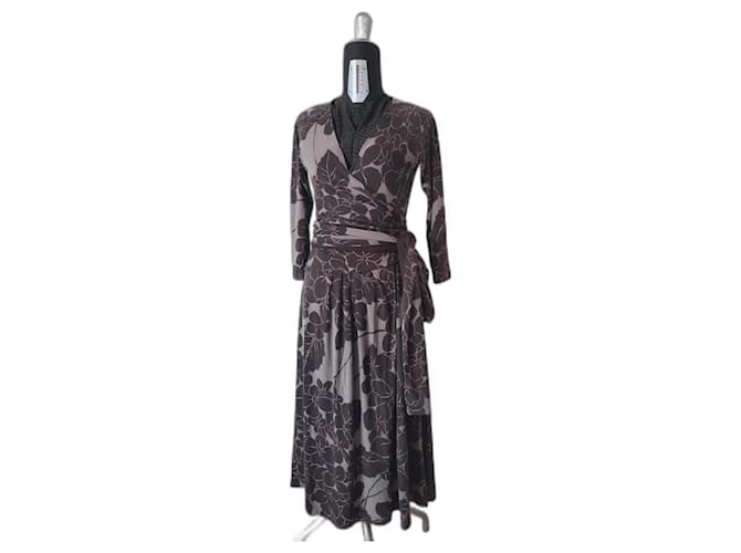 Robe longue vintage en viscose légère avec motif floral Etro Multicolore  ref.1247607