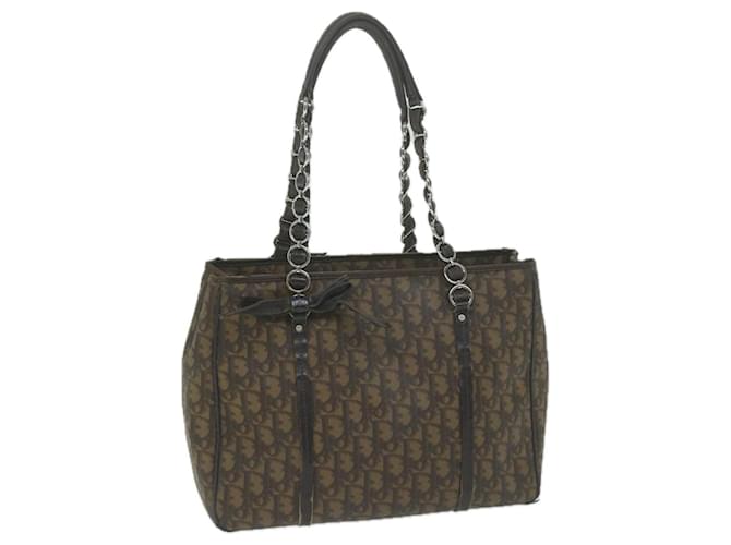 Christian Dior Trotter Romantic Shoulder Bag PVC Brown 02 BO 0036 auth 65821  ref.1247633