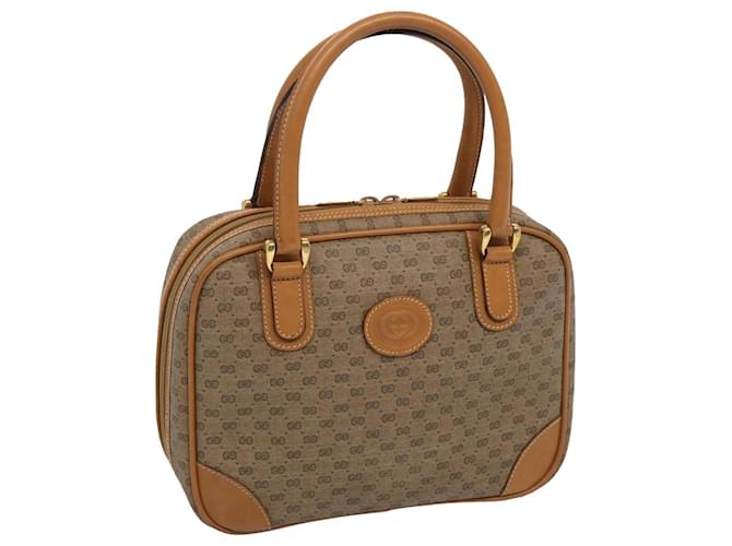 GUCCI Micro GG Supreme Hand Bag PVC Leather Beige 000 39 0030 Auth yk10563  ref.1247666