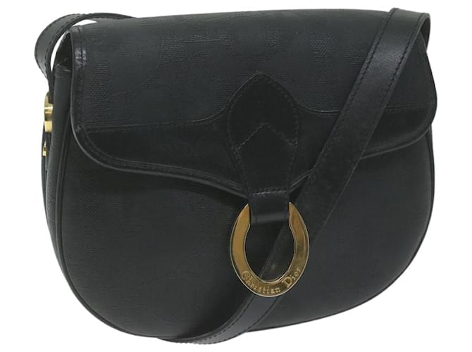 Christian Dior Trotter Canvas Shoulder Bag Black Auth yk10545 Cloth  ref.1247698