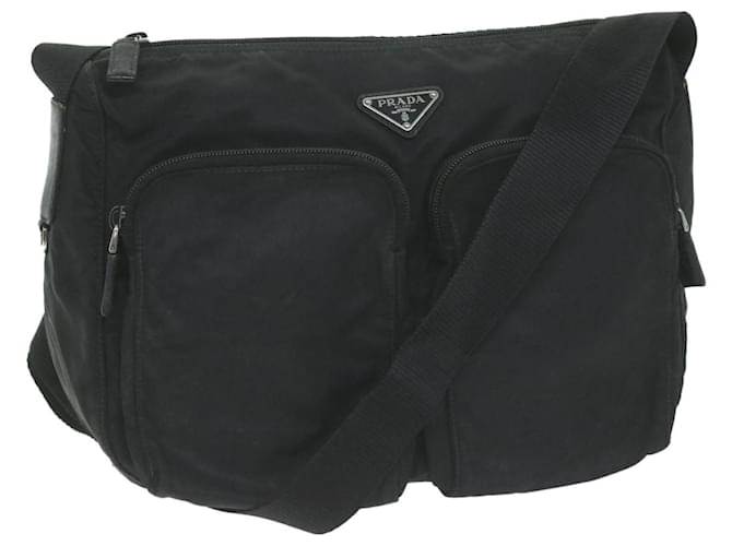 PRADA Shoulder Bag Nylon Black Auth 66006  ref.1247715