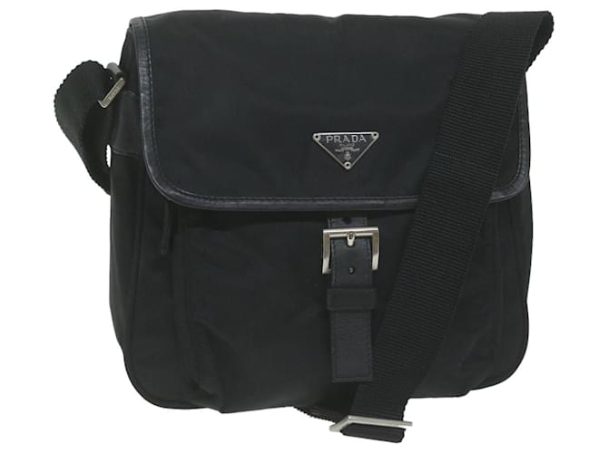 PRADA Shoulder Bag Nylon Black Auth am5761  ref.1247717