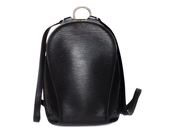 Louis Vuitton, Bolsa de couro preta Epi Mabillon Preto