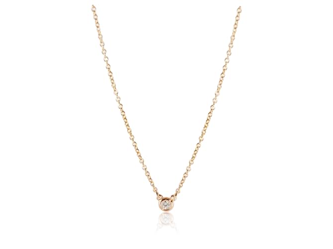TIFFANY & CO. Elsa Peretti Diamond Pendant in 18k Rose Gold G-H VS 0.03 ctw Pink gold  ref.1247786